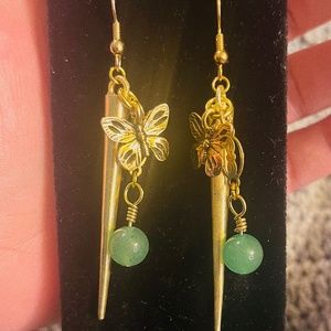 Aventurine Butterfly Earrings